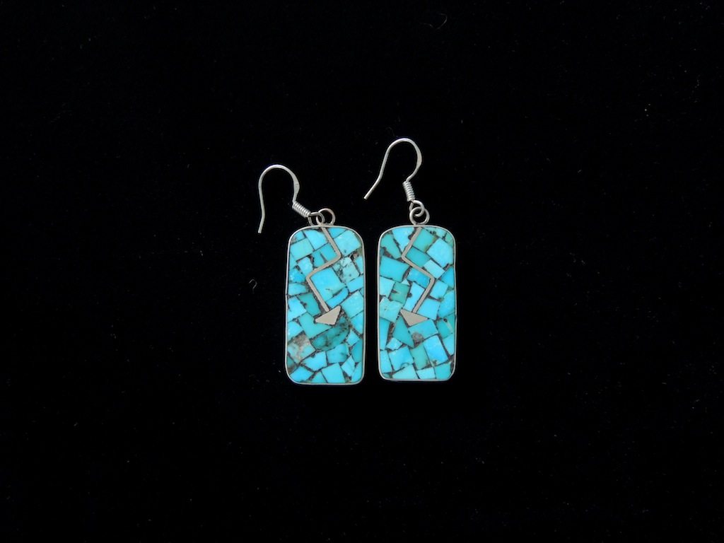 Turquoise Heartline Inlay Earrings Resized
